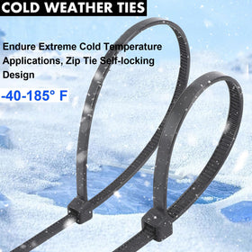 WLEAD self-locking zip ties 24in for neat cable organization