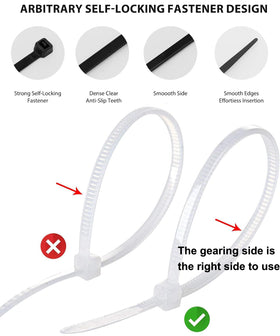 WLEAD UV-resistant nylon zip ties suitable for outdoor use