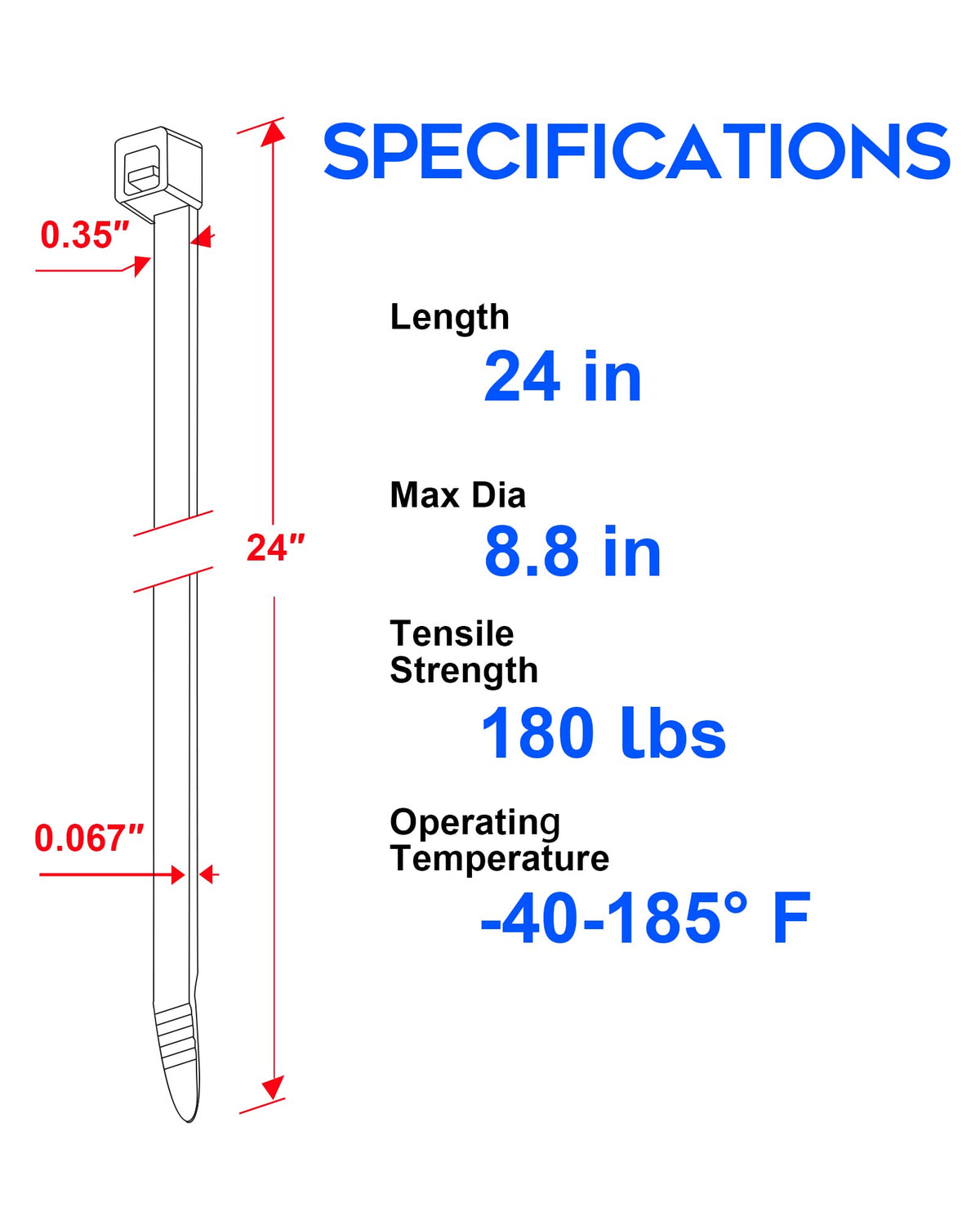 WLEAD zip ties self-locking design for quick cable management