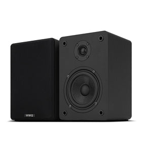 WMQ 40W bookshelf front view shows compact, versatile placement.