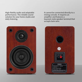 WMQ 40W-2 passive speakers brown finish blends with decor and furniture