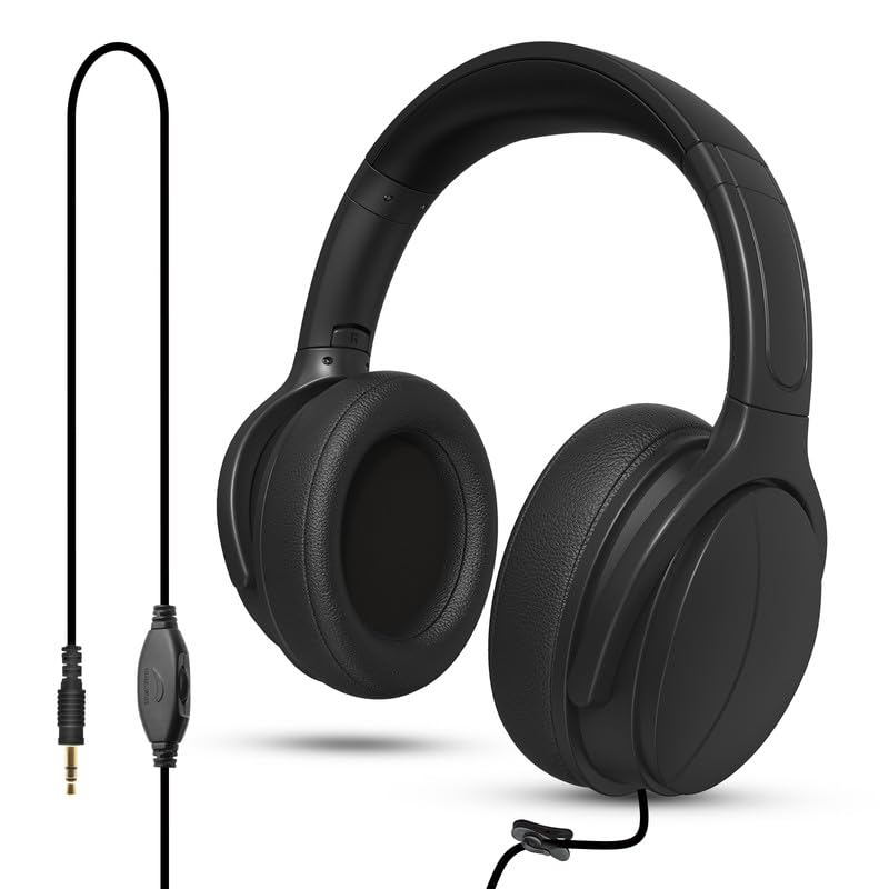 WMSZMSM extra long cord headphones with 19.6 ft reach for TV viewing