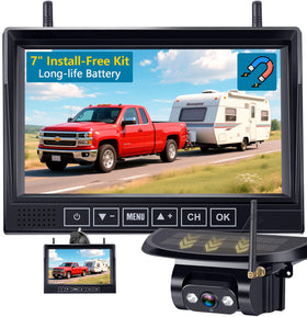 Wnfuo front view of camera and 7.2 inch monitor showing clear display benefits