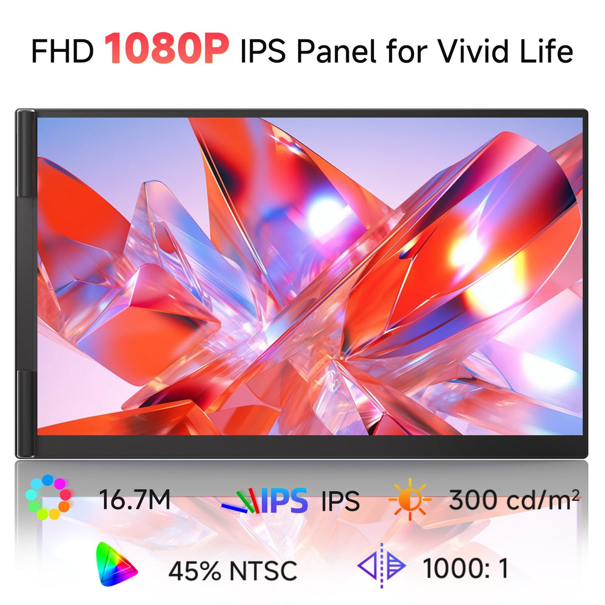 WNZO 14in Ultra-Thin Extender IPS 1080p delivers sharp visuals.