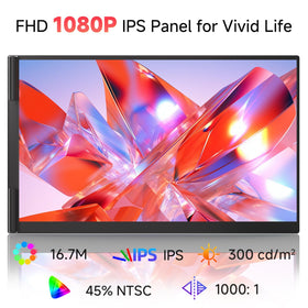 WNZO 14in Ultra-Thin Extender IPS 1080p delivers sharp visuals.