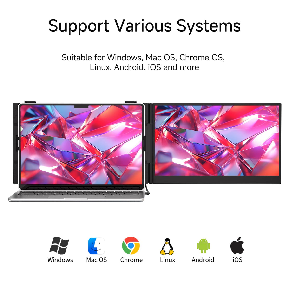 WNZO 14in Ultra-Thin Extender is USB-C plugged for instant setup.