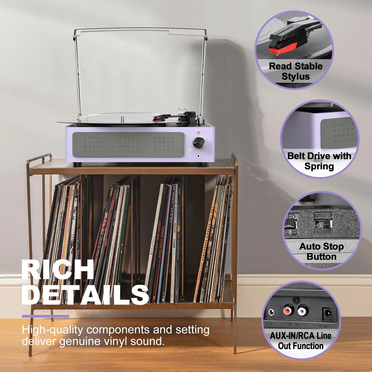 WOCKODER 45 RPM adapter and platter enabling single record playback
