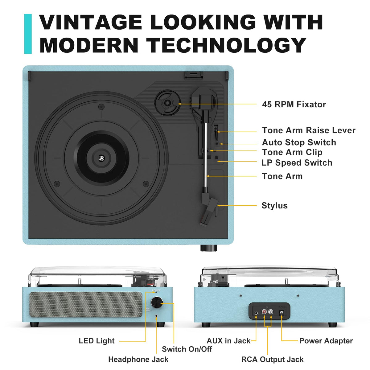 WOCKODER close-up tonearm and cartridge highlighting precise tracking and reduced wear