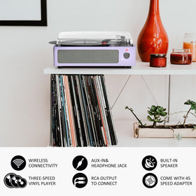 WOCKODER closed dust cover protecting records while keeping playback accessible