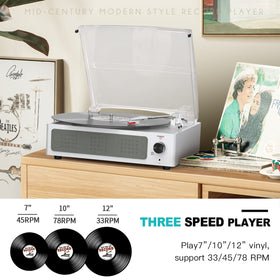 WOCKODER platter with 45 RPM adapter displayed for versatile record playback