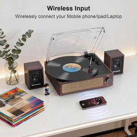 WOCKODER built-in Bluetooth enables wireless streaming to the bookshelf speakers