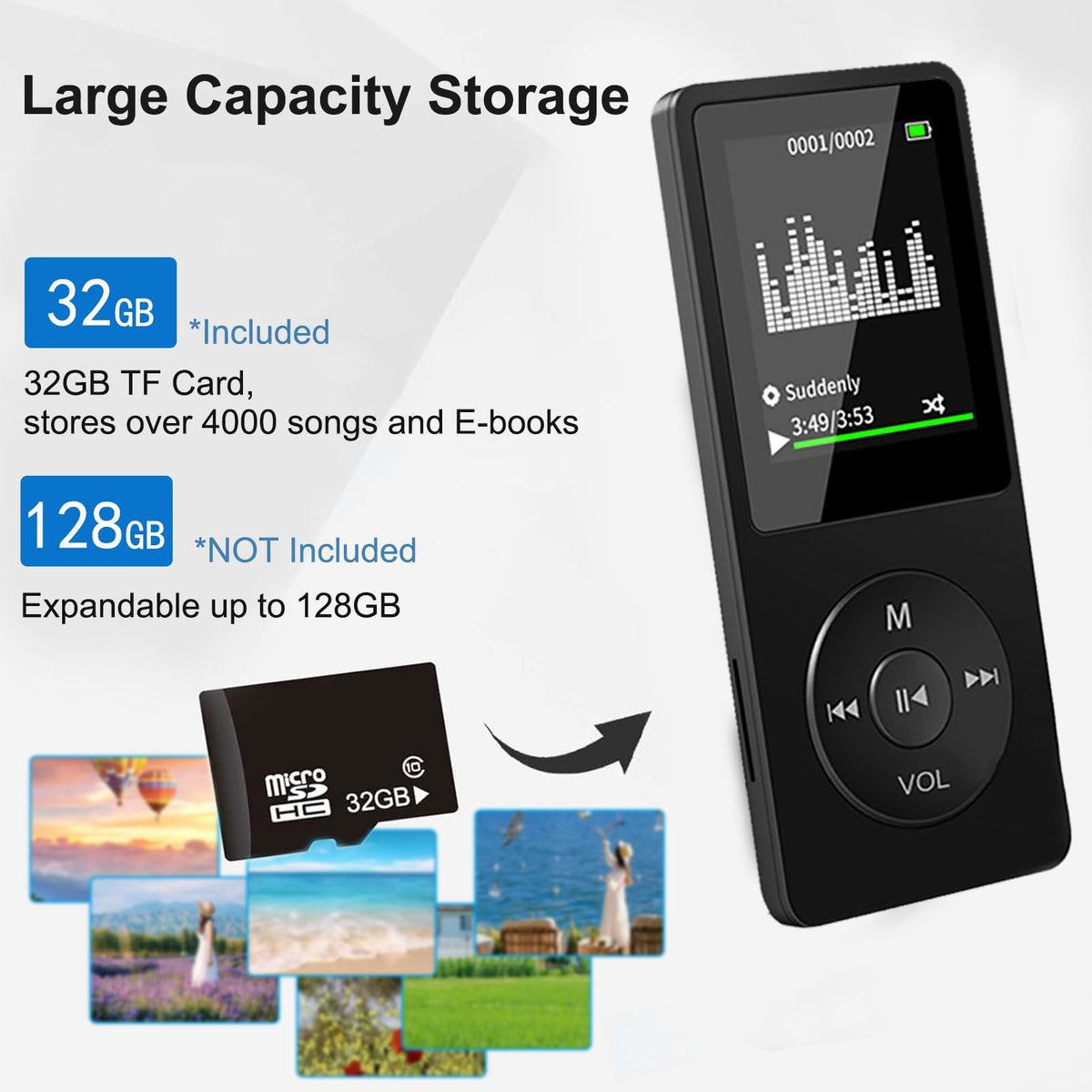 Wodgreat MP3 Player enables FM radio and voice recording