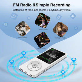 Wodgreat MP3 Player multi-function device plays videos and pictures