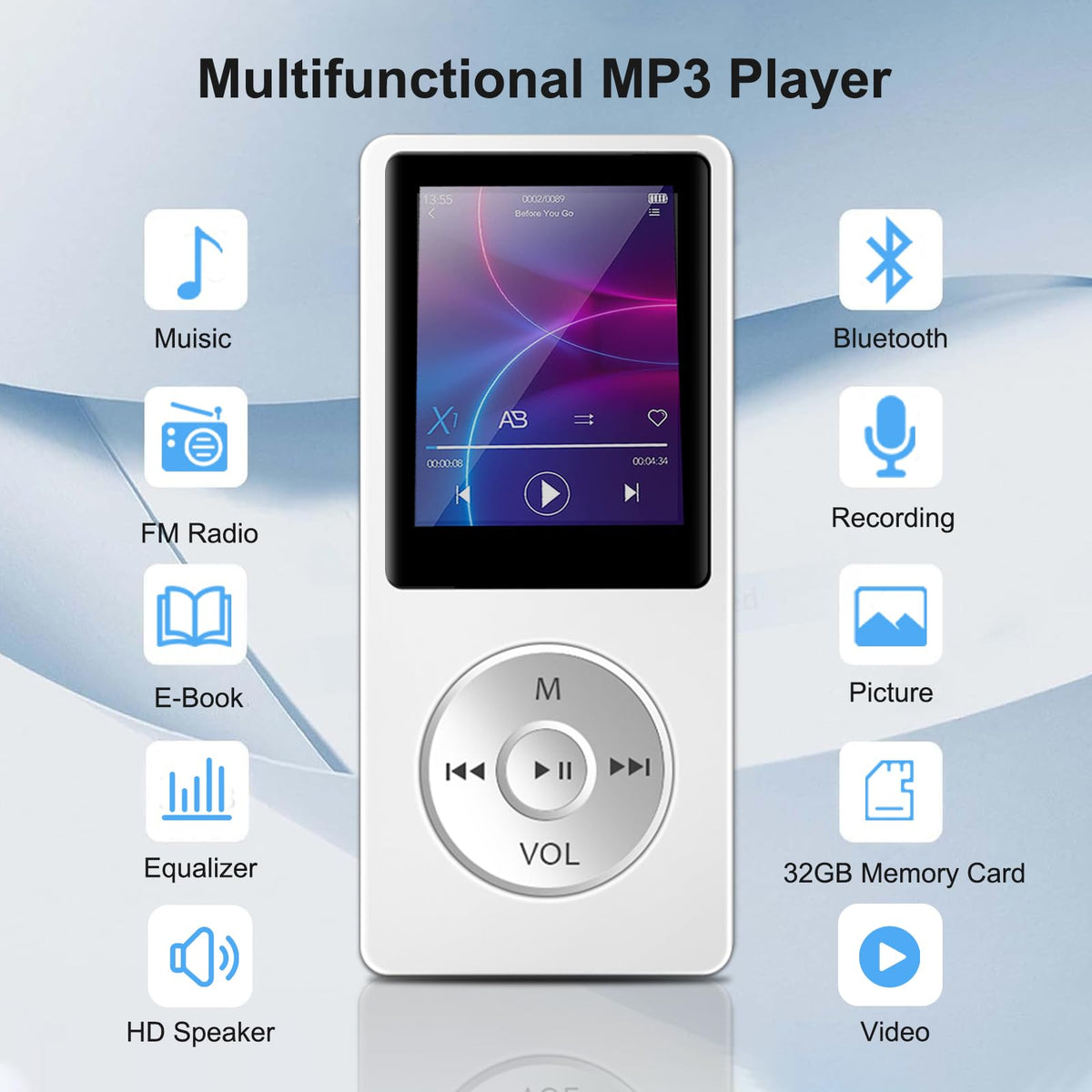 Wodgreat MP3 Player pocket-size lightweight for workouts and travel