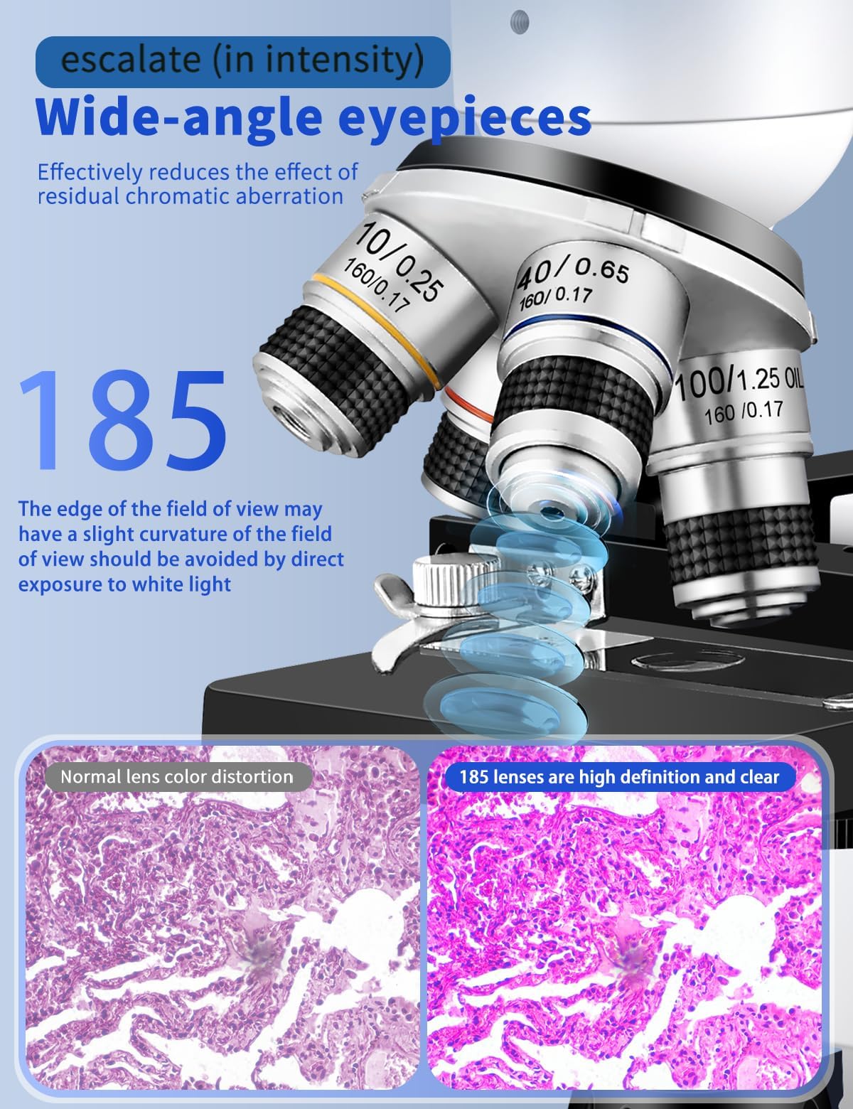 Woehrsh 2x magnifying lenses enhance initial specimen spotting