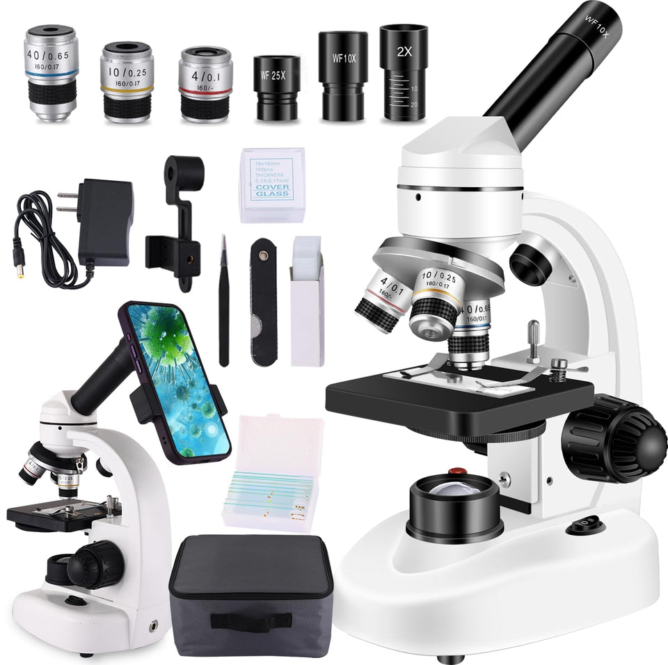 Woehrsh compound microscope front view for classroom exploration and durability