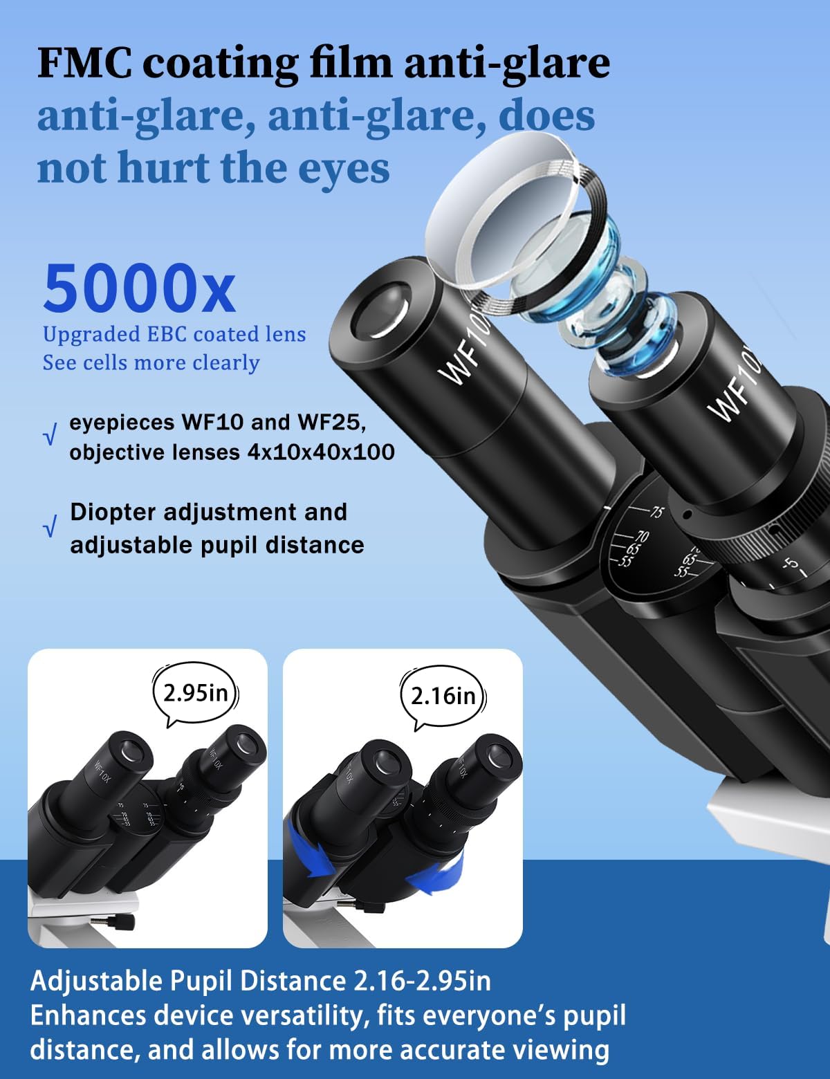 Woehrsh dual coarse and fine focusing for precise adjustment