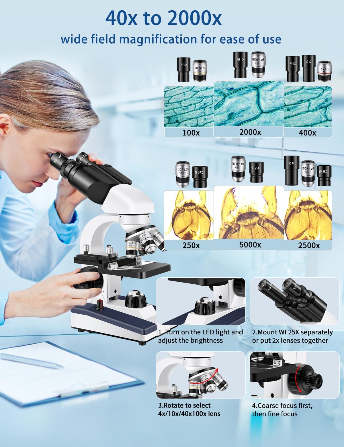 Woehrsh complete laboratory gift pack with slides, coverslips, and accessories