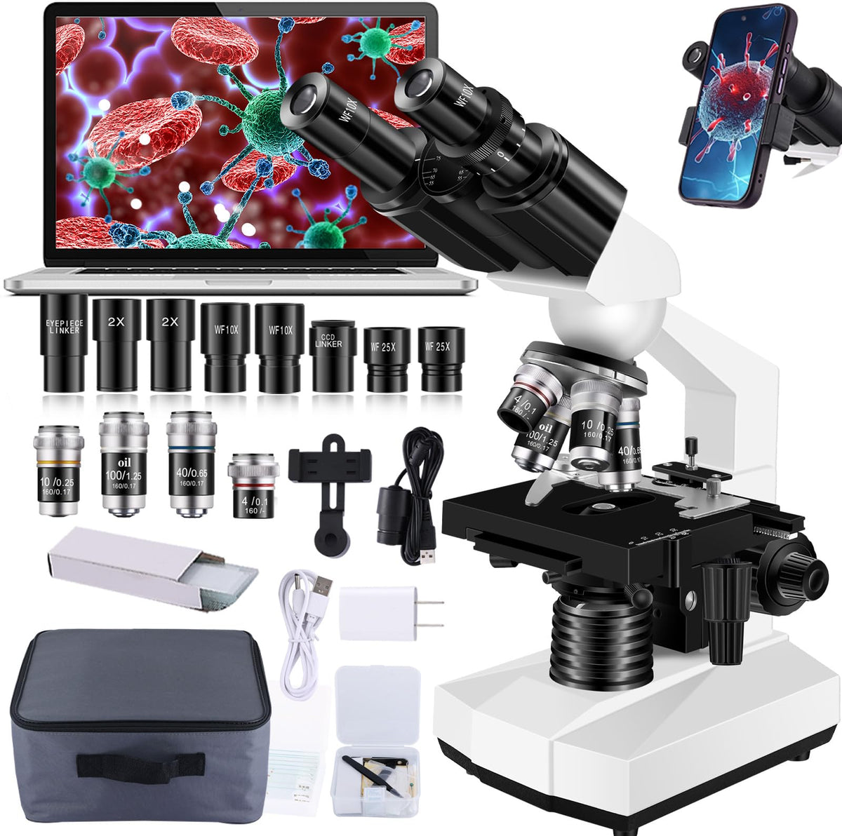 Woehrsh microscope adults wideview for classroom biology and hobby observation.