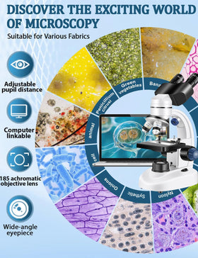 Woehrsh six magnification settings cover 40X to 2000X.