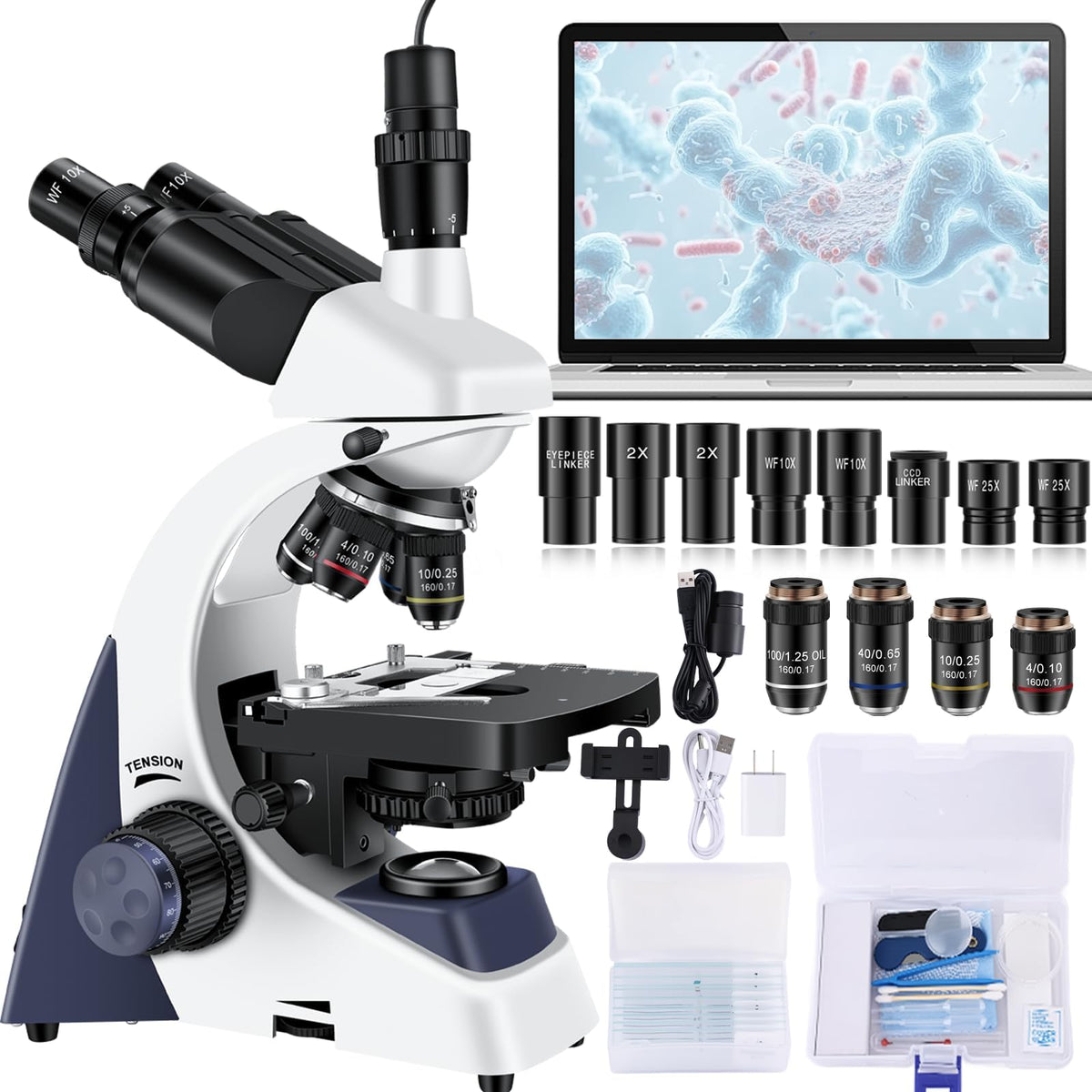 Woehrsh microscope front view with dual stages for precise sample alignment.
