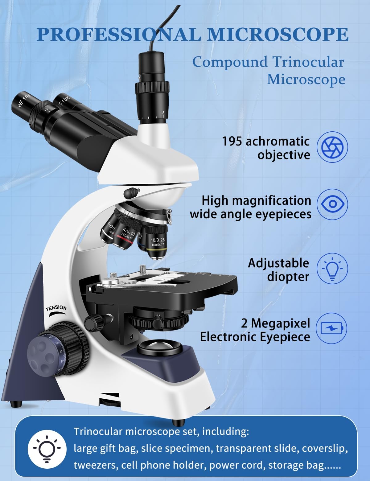 Woehrsh 306° swivel head enables flexible viewing angles during demonstrations.