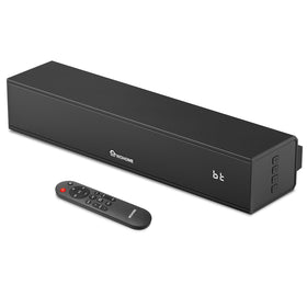 Wohome sound bar front view showing slim profile and speaker grille for clearer TV sound