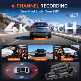 WOINROAD rear camera 1080p captures rear views for safer driving.