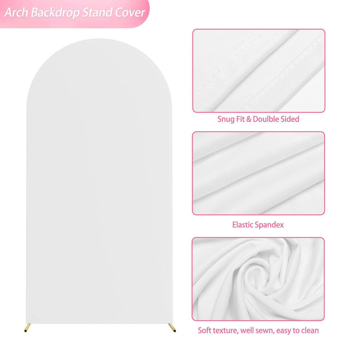 Wokceer white backdrop cover creates a clean, elegant mood for photos and ceremonies.