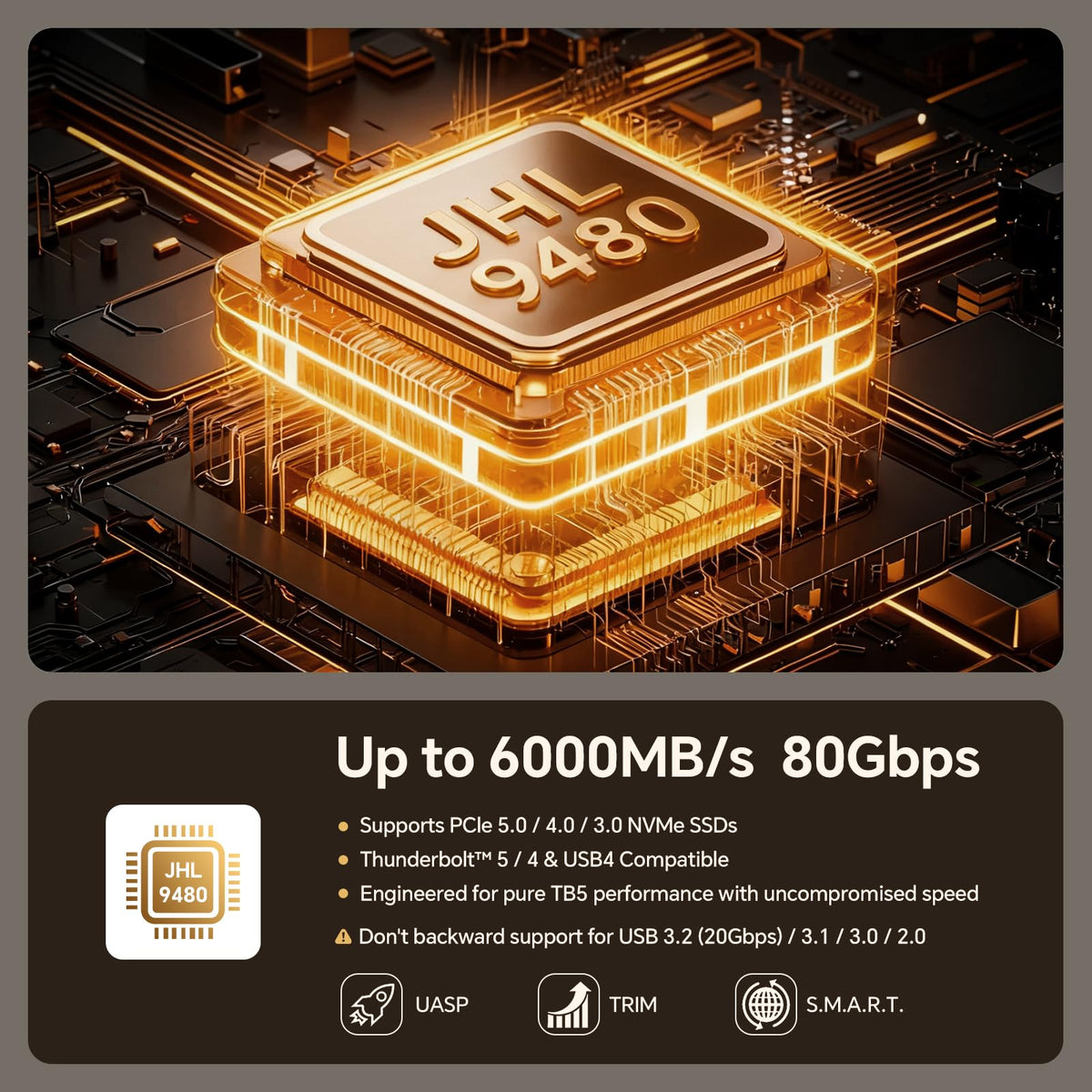 Wokyis M5 8K@60Hz DisplayPort output powering a high-res monitor
