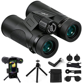 Wolfbird front view binoculars showing full body and objective lenses for clear distant viewing