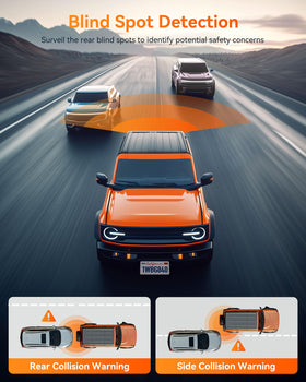 WOLFBOX G840H rear camera records in 1080p, expanding awareness behind your vehicle.