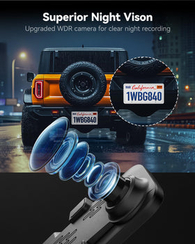 Wolfbox G840S 12-inch display for easier lane monitoring