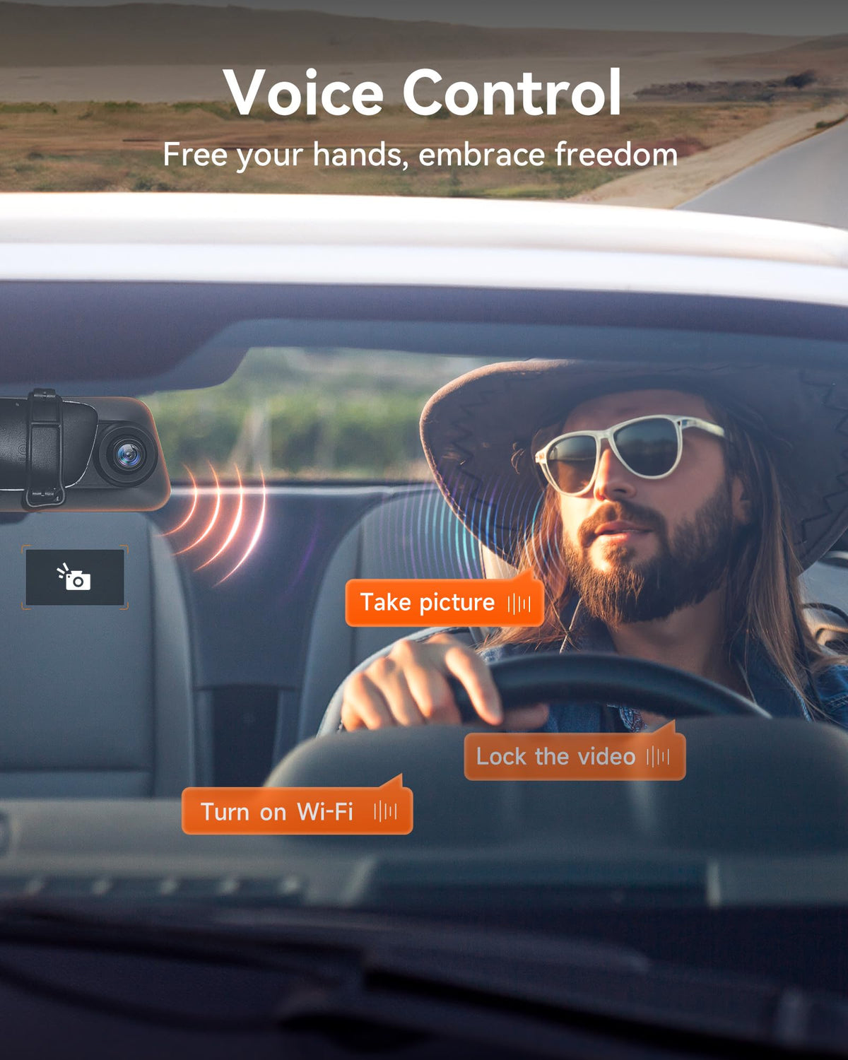 Wolfbox G850 5-8GHz WiFi for quick video access on your phone.
