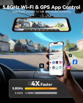 WOLFBOX G850 PRO 5-8ghz wifi enables quick video sharing