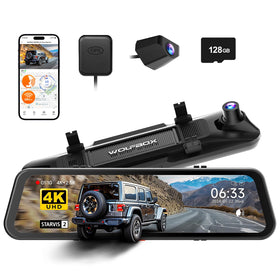 WOLFBOX G900 PRO front 4K view for crisp road detail.