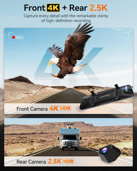 WOLFBOX G900 PRO rear 2.5K view for comprehensive rear footage.