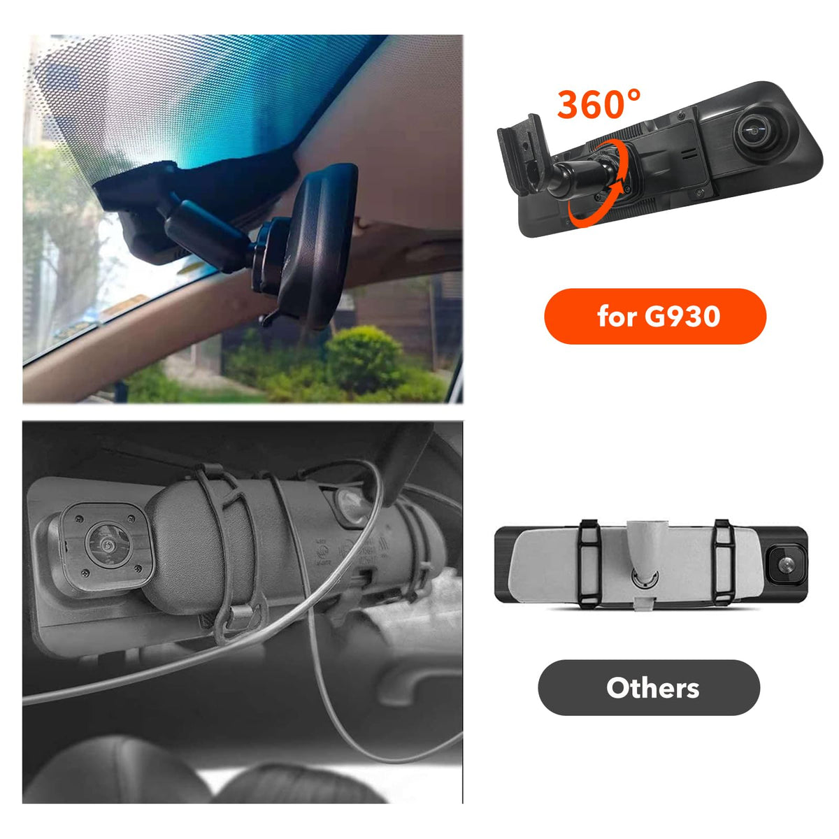 WOLFBOX G930 bracket side installation shows quick, tool-free securing