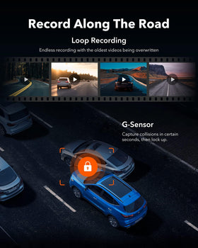 WOLFBOX G930 loop recording with G-sensor locks important clips