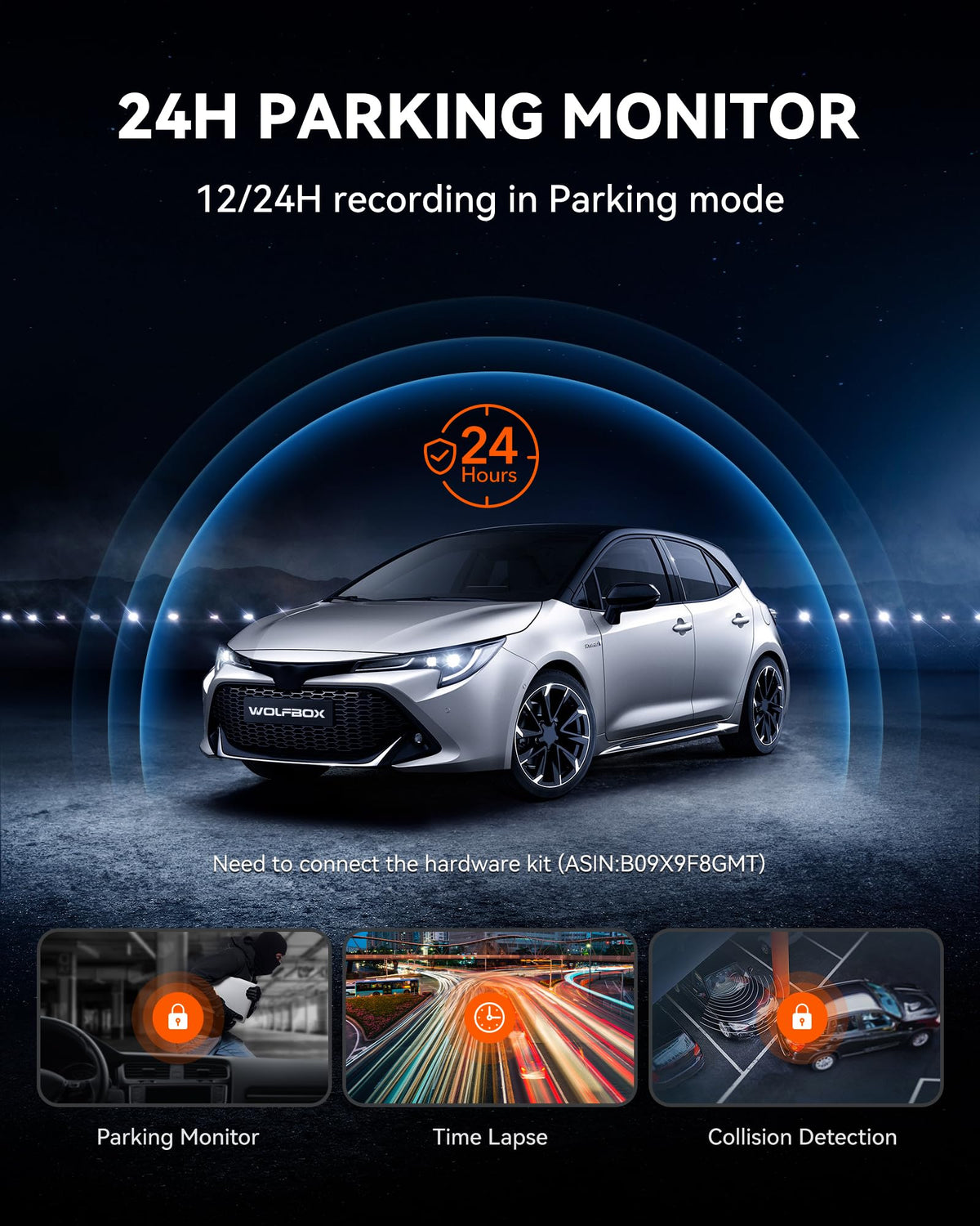 WOLFBOX G930 ten inch mirror display for hands-free viewing