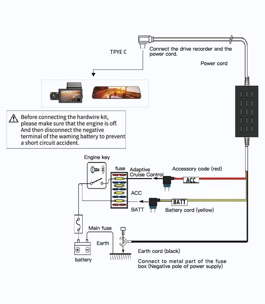 Full 11.48 ft WOLFBOX cable stretched to show length and flexible routing