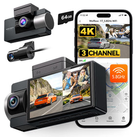 WOLFBOX i17 front camera and screen showing crisp road detail