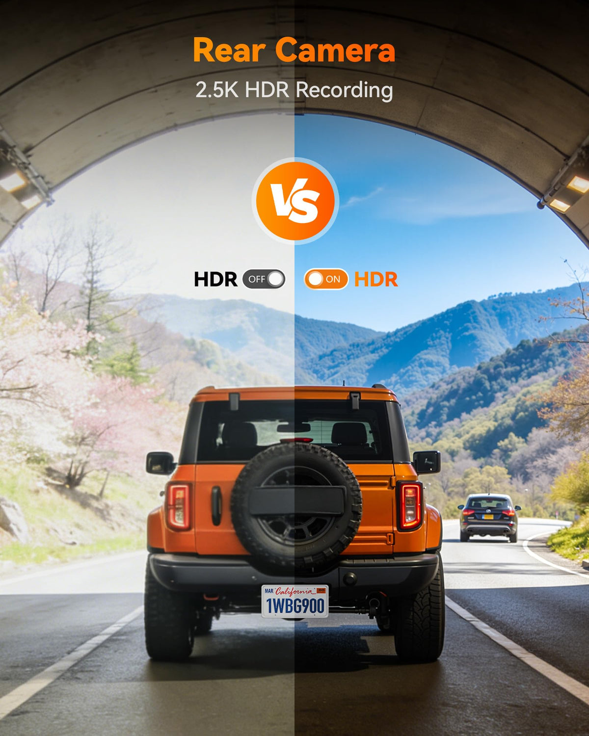 WOLFBOX rear camera mounted on vehicle showing real-world benefit of safer reversing