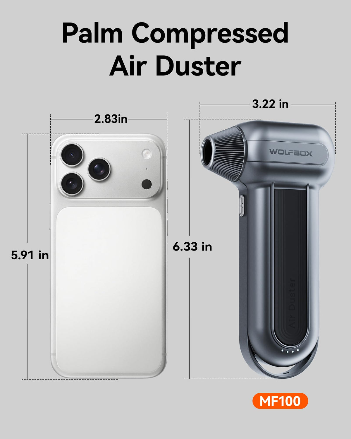 WOLFBOX MF100 reusable alternative to disposable compressed air