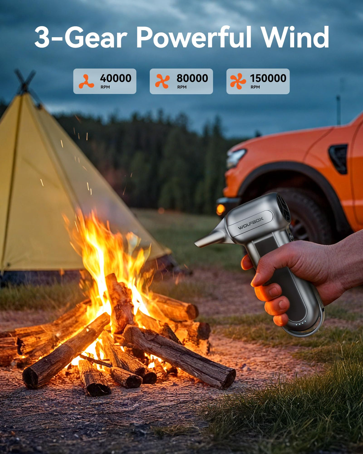 WOLFBOX MF100 USB-C Type-C charging for fast recharges