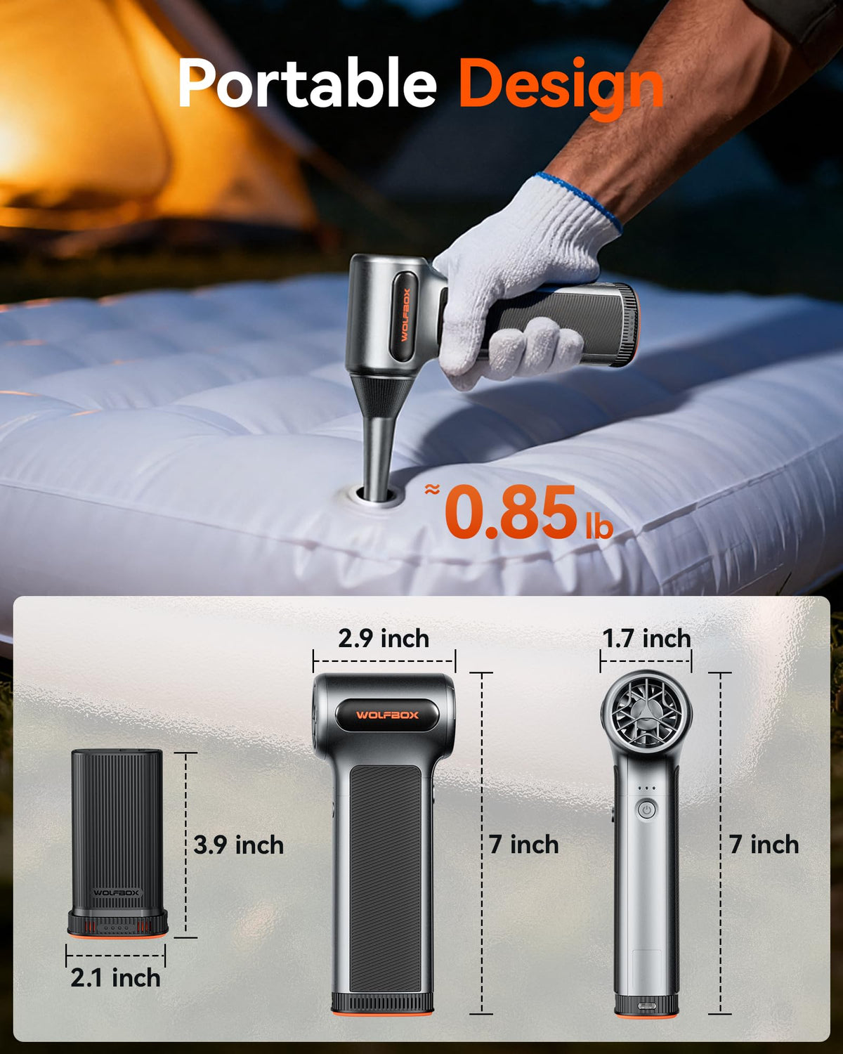 Wolfbox MF200 safety guidance to avoid storing near flammable materials.