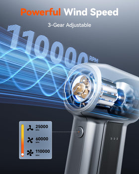WOLFBOX MF60/MF70 motor close-up highlighting high-speed cleaning capability.