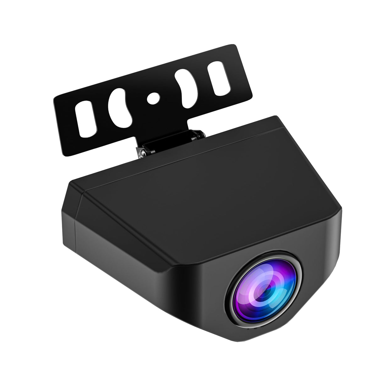 WOLFBOX front view of rear camera showing compact waterproof housing and improved clarity