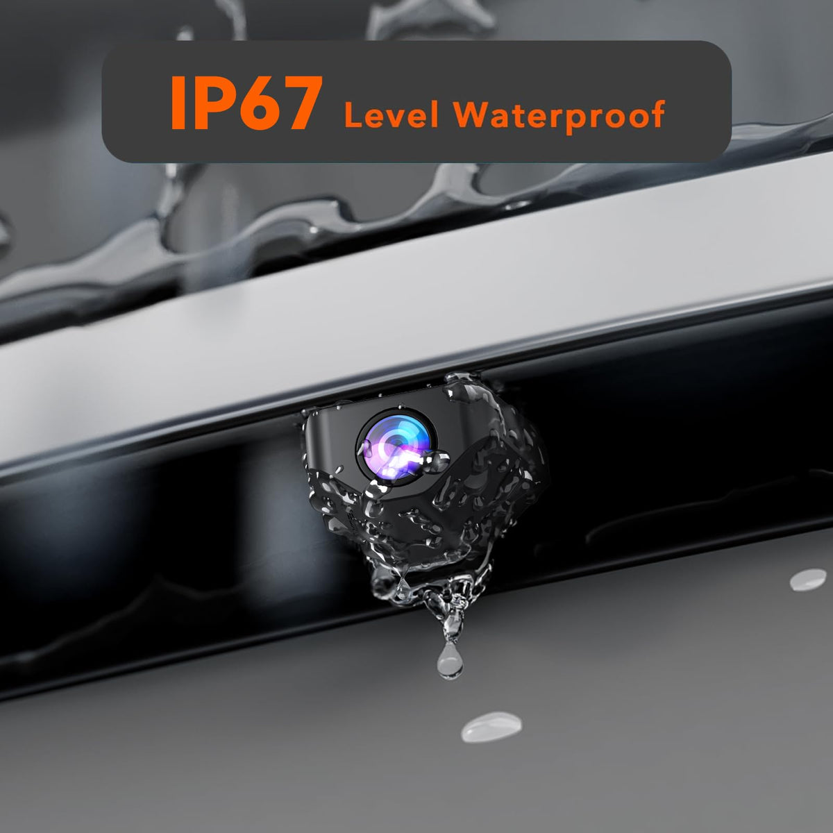WOLFBOX rear camera mounted on bumper demonstrating easy installation and visibility improvement