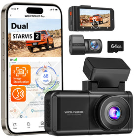 WOLFBOX X3 PRO front camera frame captures the road with detailed clarity.